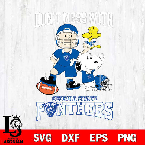 Georgia State Panthers Snoopy Dont mess with SVG DXF EPS PNG FILE,Snoopy File Cut, NCAA Digital Download,Instant Download,Christmas Silhouette