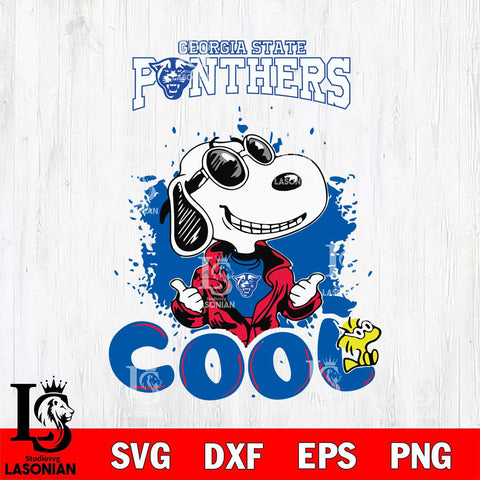 Georgia State Panthers Snoopy Sport 7 Svg Eps Dxf Png File, Digital Download
