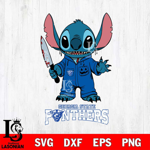 Georgia State Panthers Stitch Horror 2 Svg Eps Dxf Png File, NCAA svg, Digital Download, Instant Download