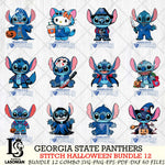 Georgia State Panthers Stitch Horror Bundle 12 SVG Svg Eps Dxf Png File, NCAA svg, Digital Download, Instant Download