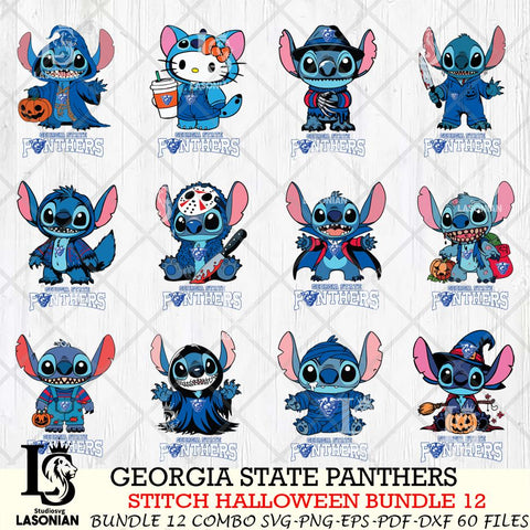 Georgia State Panthers Stitch Horror Bundle 12 SVG Svg Eps Dxf Png File, NCAA svg, Digital Download, Instant Download