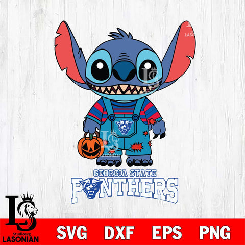 Georgia State Panthers Stitch Horror Halloween Svg Eps Dxf Png File, NCAA svg, Digital Download, Instant Download