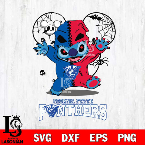 Georgia State Panthers Stitch Horror Halloween 2 Svg Eps Dxf Png File, Digital Download, Instant Download