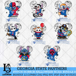 Georgia State Panthers Stitch Horror Halloween Bundle NCAA Svg Eps Dxf Png File, Digital Download, Instant Download