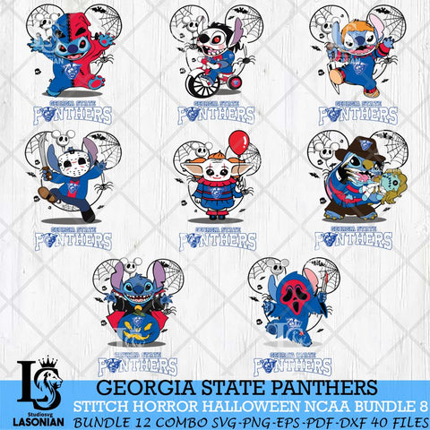 Georgia State Panthers Stitch Horror Halloween Bundle NCAA Svg Eps Dxf Png File, Digital Download, Instant Download