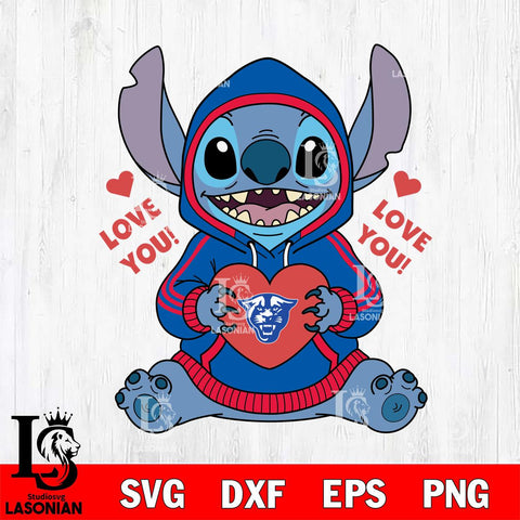 Georgia State Panthers Stitch Love You File Cut, NCAA SVG DXF EPS PNG FILE, Digital Download , Criucut , Silhouette