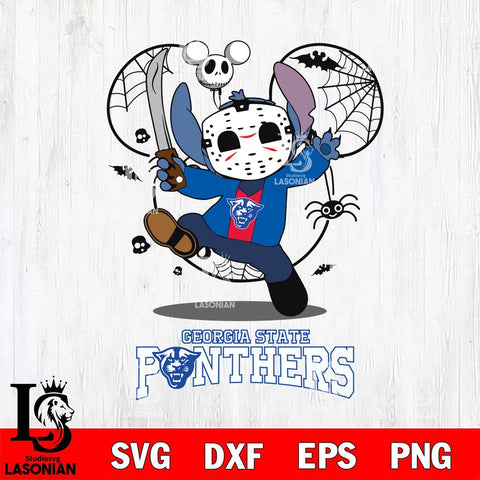 Georgia State Panthers Stitch jason voorhees Halloween Svg Eps Dxf Png File, Digital Download, Instant Download