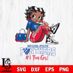 Georgia State Panthers #1 Black Fan Girl Betty Boop, Svg Eps Dxf Png File, Digital Download