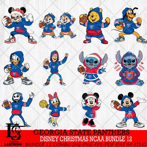 Georgia State Panthers  Disney christmas NCAA Bundle File Cut, Bundle NCAA SVG DXF EPS PNG FILE, Digital Download , Criucut , Silhouette