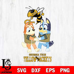 Georgia Tech Yellow Jackets Bluey Chilli Dance Svg Eps Dxf Png File, Digital Download, Instant Download