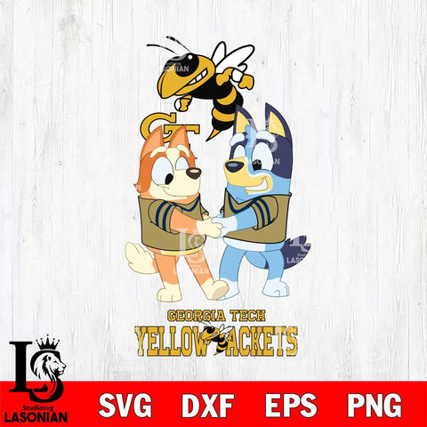 Georgia Tech Yellow Jackets Bluey Chilli Dance Svg Eps Dxf Png File, Digital Download, Instant Download