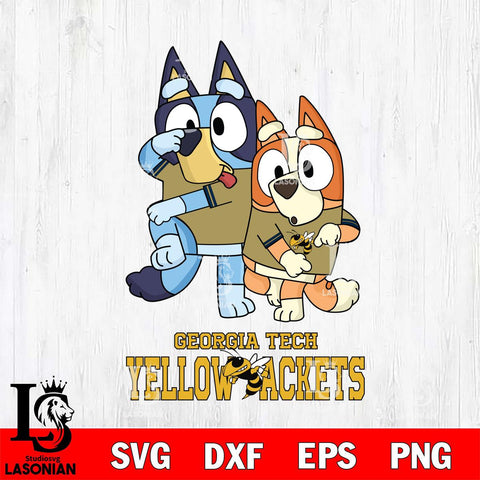 Georgia Tech Yellow Jackets Bluey Chilli Dance Mode Svg Eps Dxf Png File, Digital Download, Instant Download