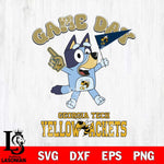 Georgia Tech Yellow Jackets Bluey Game Day Svg Eps Dxf Png File, Digital Download, Instant Download
