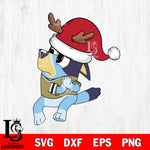 Georgia Tech Yellow Jackets Bluey Santa Claus Christmas Svg Eps Dxf Png File, Digital Download, Instant Download