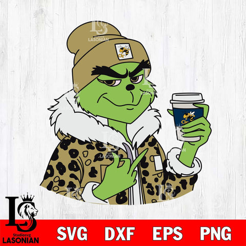 Georgia Tech Yellow Jackets Boujee Grinch 7 Svg Eps Dxf Png File, Digital Download, Instant Download