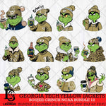 Georgia Tech Yellow Jackets Boujee Grinch NCAA Bundle 12 SVG Eps Dxf Png File, Digital Download, Instant Download