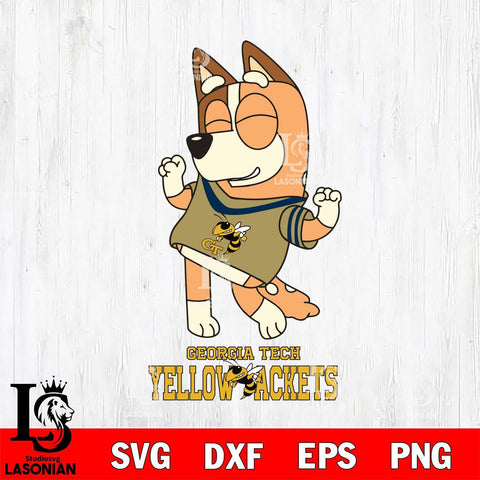 Georgia Tech Yellow Jackets Chilli Dance Sport Svg Eps Dxf Png File, Digital Download, Instant Download