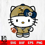 Georgia Tech Yellow Jackets Cute Hello Kitty Football 10 Svg Eps Dxf Png File, NCAA svg, Digital Download, Instant Download