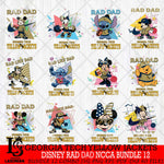 Georgia Tech Yellow Jackets Disney Rad Dad NCAA Bundle 12 SVG DXF EPS PNG FILE, BUNDLE NCAA Disney Father day File Cut,Digital Download,Instant Download,Disney Svg Files