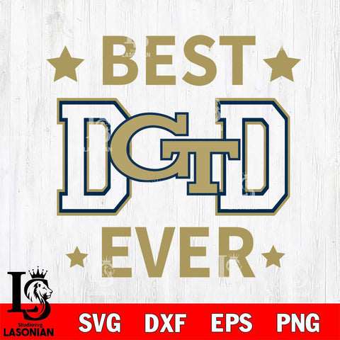 Georgia Tech Yellow Jackets Father Day Best Dad Ever Svg Eps Dxf Png File, Digital Download, Instant Download
