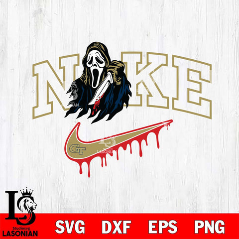Georgia Tech Yellow Jackets Ghostface Nike Svg Eps Dxf Png File, Digital Download, Instant Download