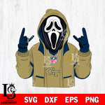 Georgia Tech Yellow Jackets Ghostface Scream Football Halloween Svg Eps Dxf Png File, NCAA svg, Digital Download, Instant Download