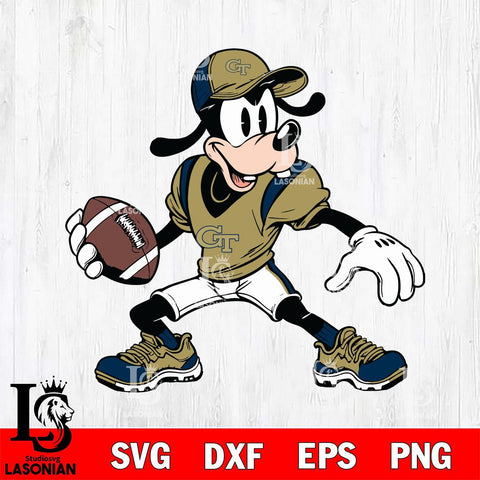 Georgia Tech Yellow Jackets Goofy Svg Eps Dxf Png File, NCAA svg, Digital Download, Instant Download