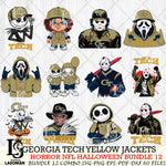 Georgia Tech Yellow Jackets Halloween Bundle 12 SVG Svg Eps Dxf Png File, NCAA bundle svg, Digital Download, Instant Download