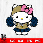 Georgia Tech Yellow Jackets Hello Kitty Cheerleader 5 Svg Eps Dxf Png File, Digital Download, Instant Download