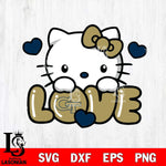 Georgia Tech Yellow Jackets Hello Kitty Love Svg Eps Dxf Png File, Digital Download, Instant Download