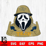 Georgia Tech Yellow Jackets Horror Character Ghostface Sport Svg Eps Dxf Png File, NCAA svg, Digital Download, Instant Download