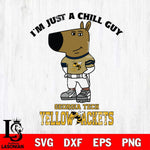 Georgia Tech Yellow Jackets I'm Just A Chill Guy Football Svg Eps Dxf Png File,NCAA Svg Files,Chill Guy svg ,Digital Download ,Instant Download, Cricut File