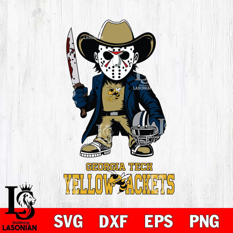 Georgia Tech Yellow Jackets Jason Voorhees 3 Svg Eps Dxf Png File, Digital Download