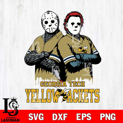 Georgia Tech Yellow Jackets Jason Voorhees 8 Svg Eps Dxf Png File, Digital Download