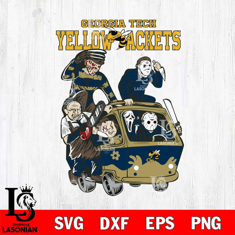 Georgia Tech Yellow Jackets Jason Voorhees Horror 10 Svg Eps Dxf Png File, NCAA svg, Digital Download, Instant Download