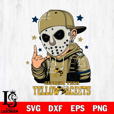 Georgia Tech Yellow Jackets Jason Voorhees Horror 9 Svg Eps Dxf Png File, NCAA svg, Digital Download, Instant Download