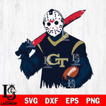 Georgia Tech Yellow Jackets Jason Voorhees Horror Halloween 2 Svg Eps Dxf Png File, NCAA svg, Digital Download, Instant Download