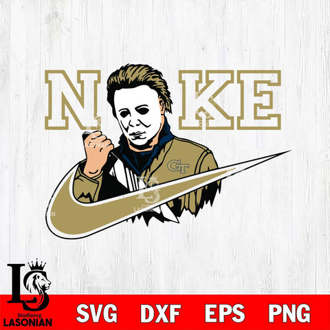 Georgia Tech Yellow Jackets Michael Myers Nike Svg Eps Dxf Png File, Digital Download, Instant Download