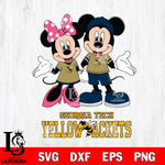 Georgia Tech Yellow Jackets Mickey Minnie Mouse Sport Svg Eps Dxf Png File, NCAA svg , File Cut , Digital Download , Instant Download, Cut Svg Files