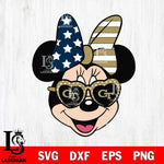 Georgia Tech Yellow Jackets Minnie Mouse Love Svg Eps Dxf Png File, NCAA svg, Digital Download, Instant Download