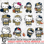 Georgia Tech Yellow Jackets NCAA Bundle 12 Svg Eps Dxf Png File, NCAA svg, Digital Download, Instant Download