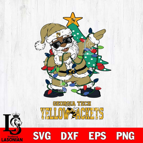Georgia Tech Yellow Jackets Santa Claus Ugly Christmas Svg dxf eps png pdf file,NCAA svg,Digital Download,Cricut file