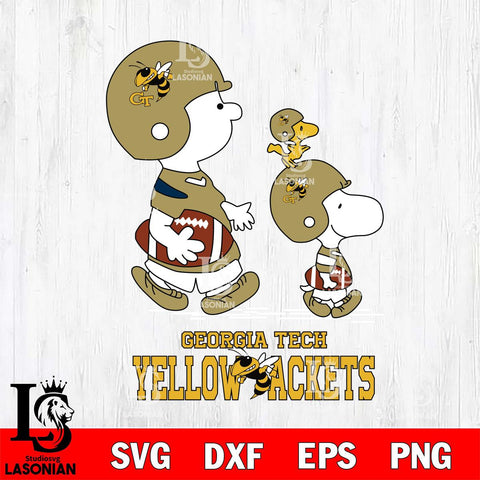 Georgia Tech Yellow Jackets Snoopy Sport Svg Eps Dxf Png File, Digital Download