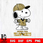 Georgia Tech Yellow Jackets Snoopy football SVG DXF EPS PNG FILE,Snoopy File Cut, NCAA Digital Download,Instant Download,Christmas Silhouette