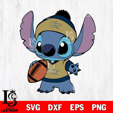 Georgia Tech Yellow Jackets Stitch Svg Eps Dxf Png File, NCAA svg, Digital Download, Instant Download