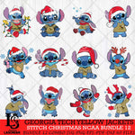 Georgia Tech Yellow Jackets Stitch Christmas NCAA Bundle 12 Svg Eps Dxf Png File, Digital Download, Instant Download