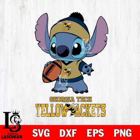 Georgia Tech Yellow Jackets Stitch Disney, Svg Eps Dxf Png File, Digital Download