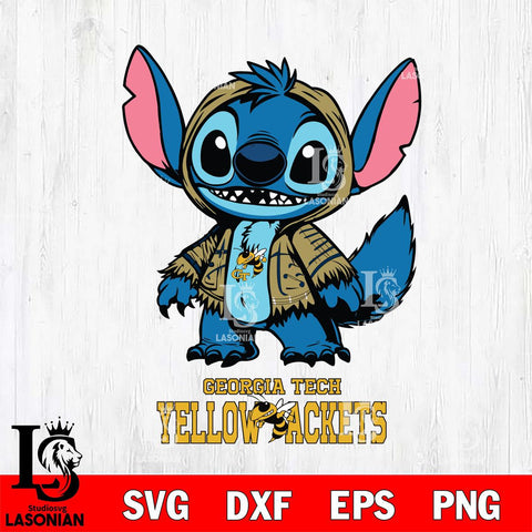 Georgia Tech Yellow Jackets Stitch Halloween Svg Eps Dxf Png File, NCAA svg, Digital Download, Instant Download