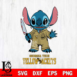 Georgia Tech Yellow Jackets Stitch Horror 2 Svg Eps Dxf Png File, NCAA svg, Digital Download, Instant Download