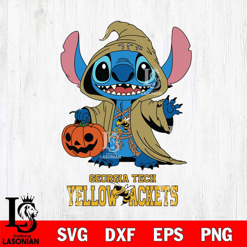 Georgia Tech Yellow Jackets Stitch Horror Svg Eps Dxf Png File, NCAA svg, Digital Download, Instant Download